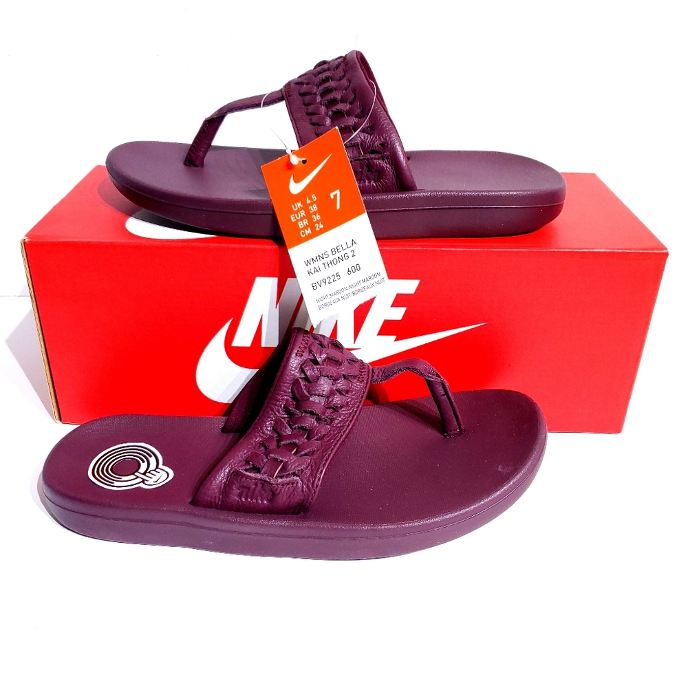 Nike Womens Bella Kai Leather Thong 2 Sandals